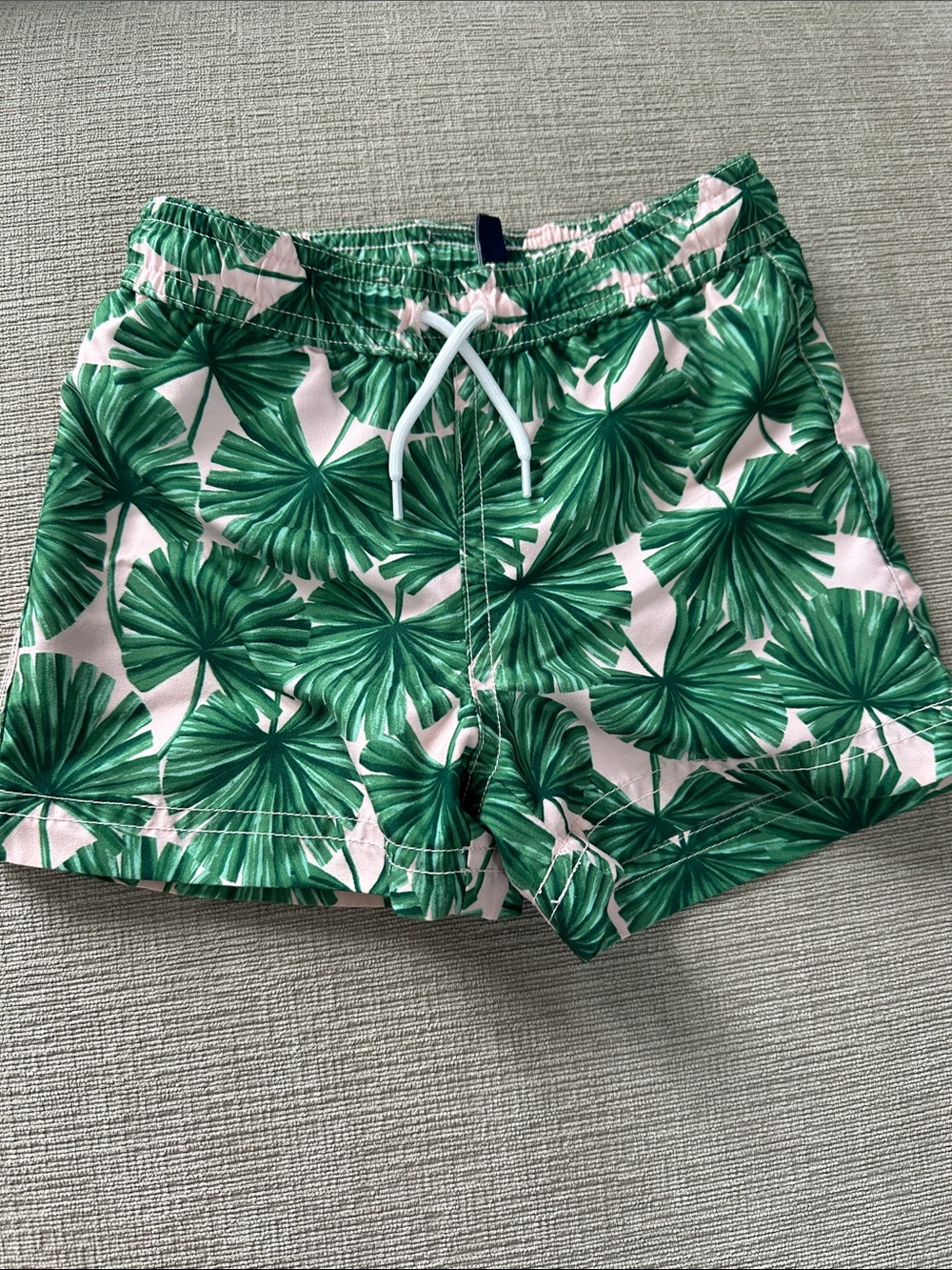 Janie & Jack Tropical Green Palm Print Swim Shorts size 2T